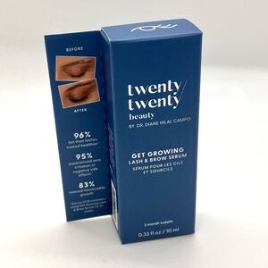 Twenty Twenty Beauty Get Growing Lash & Brow Serum, Longer Thicker